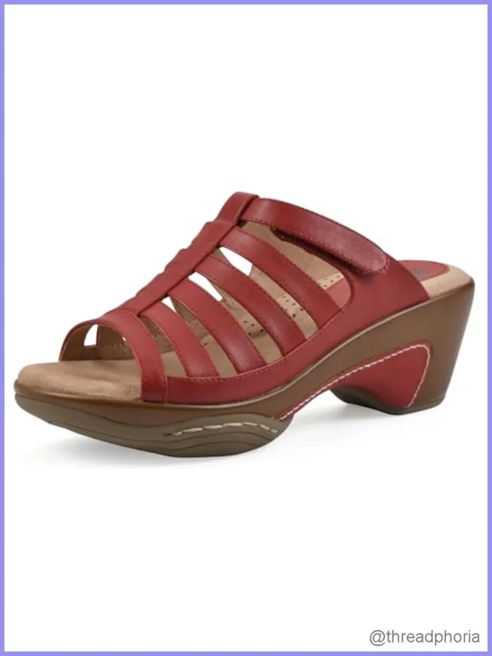 White Mountain Women Valencia Wedge Heel Sandal, Slip On